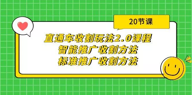 (9692期)直通车收割玩法2.0课程：智能推广收割方法+标准推广收割方法(20节课)