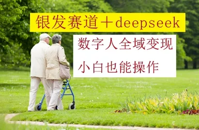 银发赛道+deepseek数字人全域变现,小白也能操作