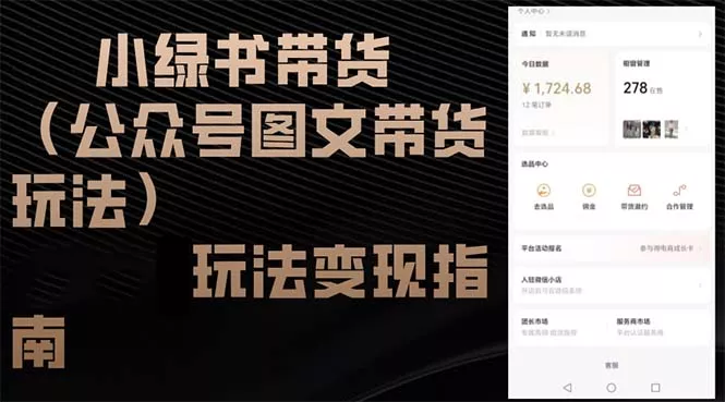 小绿书带货(公众号图文带货玩法