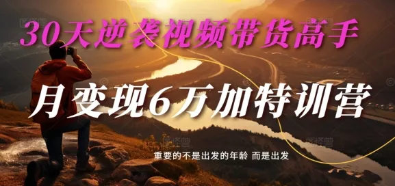30天逆袭视频带货高手,单月变现6万加特训营-麦子甜