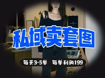 私域卖套图每天3-5单，每单利润99