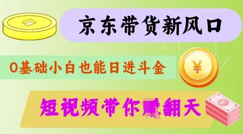 最新京东短视频带货代运营秘籍，轻松躺挣【揭秘】