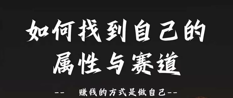 赛道和属性2.0：如何找到自己的属性与赛道，赚钱的方式是做自己
